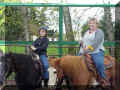 Me and Mrs. Weiss just riding our horses together.