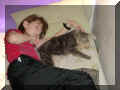 Me and the sweetie cat Tommy, he likes to sleep with me.