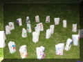 Luminaria bags set up in honor of Codi from her classmates and friends.