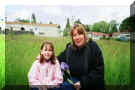 Me and Sara with a pretty purple iris.