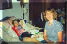 With Colleen, still rubbing my feet.