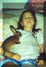 Me with my bunny rabbit Cinnamon.