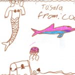 Artwork by Codi: "Ocean drawing for Mama Sara"